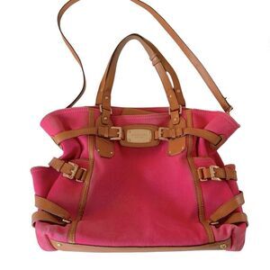 Michael Kors Large Gansevoort Canvas Leather Tote Bag